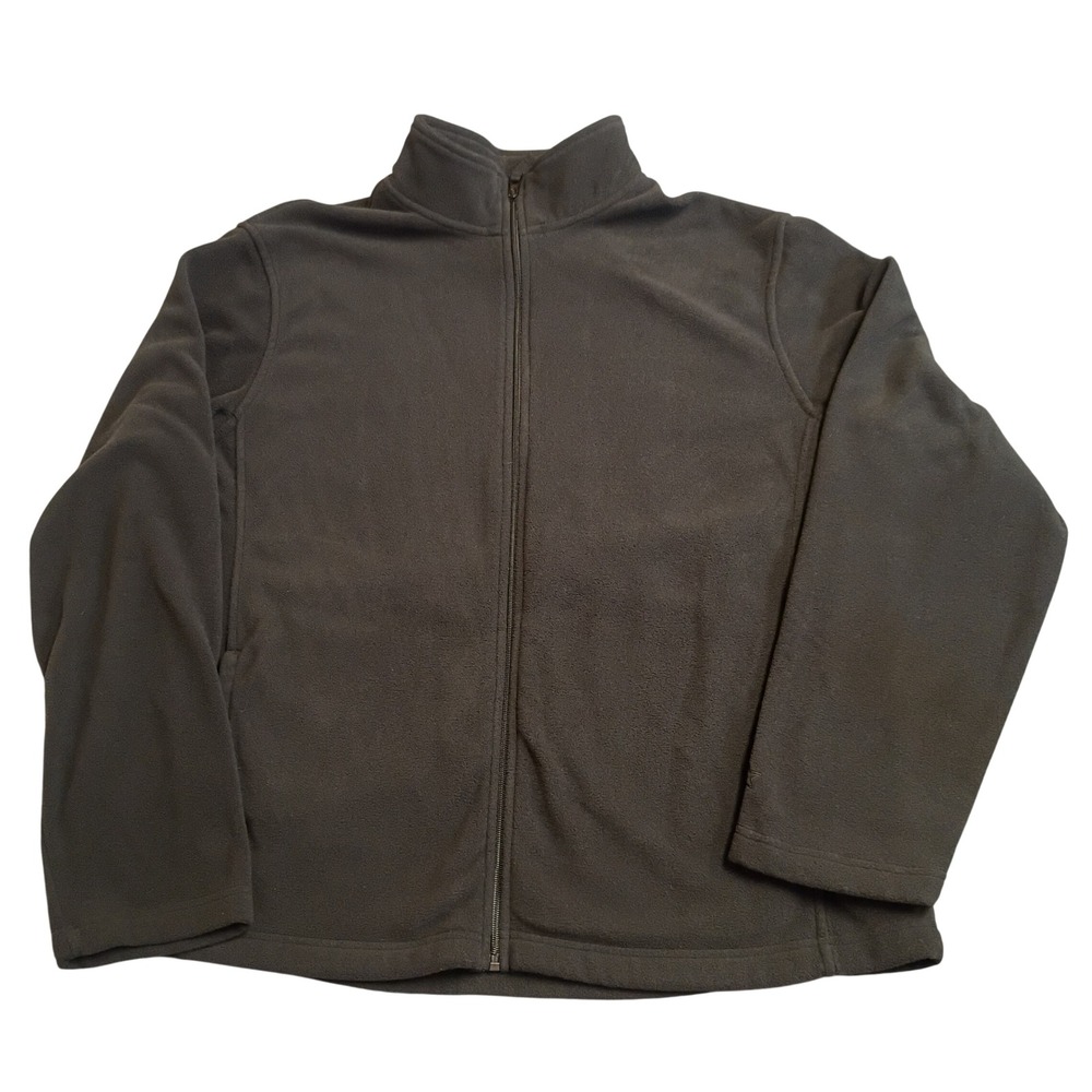 Starter Fleece Jacket Mens XL Black Full Zip Mock Neck Gorpcore Outdoor